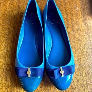 Tory Burch Trudy Flat, blue size 10